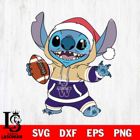 Washington Huskies Stitch Football Christmas File Cut, NCAA SVG DXF EPS PNG FILE, Digital Download , Criucut , Silhouette