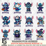 Washington Huskies Stitch Horror Bundle 12 SVG Svg Eps Dxf Png File, NCAA svg, Digital Download, Instant Download