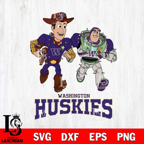 Washington Huskies Woody & Buzz Lightyear Football Cricut,Christmas SVG DXF EPS PNG FILE, NCAA Digital Download,Instant Download, Silhouette