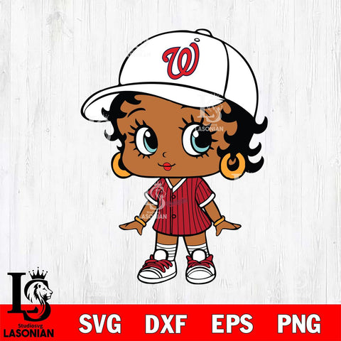 Washington Nationals Betty Boop MLB 4 Svg Eps Dxf Png File, MLB svg, Digital Download, Instant Download