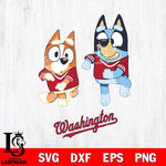 Washington Nationals Bluey with Chilli Dance Svg Eps Dxf Png File, Digital Download, Instant Download
