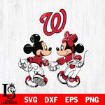 Washington Nationals Fan Minnie And Mickey Love Svg Eps Dxf Png File, Digital Download, Instant Download