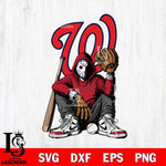 Washington Nationals MLB Jason Voorhees Halloween SVG Svg Eps Dxf Png File, Digital Download, Instant Download