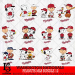 Washington Nationals Peanuts MLB Bundle 12 Svg Eps Dxf Png File,Bundle MLB File Cut,Digital Download,Instant Download,MLB Svg Files