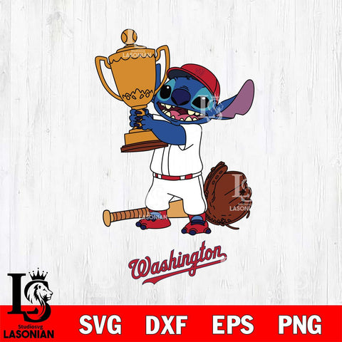 Washington Nationals Stitch Baseball Champion SVG DXF EPS PNG FILE, MLB File Cut, Digital Download,Instant Download, Silhouette, Stitch Cricut