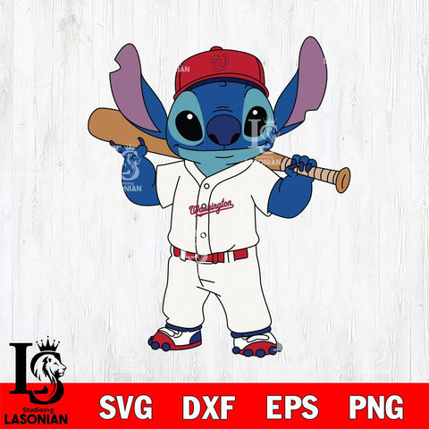 Washington Nationals Stitch Bat Shoulder SVG DXF EPS PNG FILE, MLB File Cut, Digital Download,Instant Download, Silhouette, Stitch Cricut