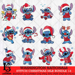Washington Nationals Stitch Christmas MLB Bundle 12 SVG DXF EPS PNG file, Cut file cricut, Instant Download
