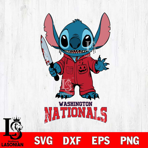 Washington Nationals Stitch Horror 2 Svg Eps Dxf Png File, MLB svg, Digital Download, Instant Download