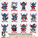Washington Nationals Stitch Horror Bundle 12 SVG Svg Eps Dxf Png File, MLB svg, Digital Download, Instant Download