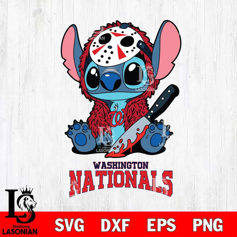 Washington Nationals Stitch Jason Voorhees Svg Eps Dxf Png File, MLB svg, Digital Download, Instant Download