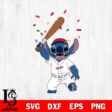 Washington Nationals Stitch baseball celebrate SVG DXF EPS PNG FILE, MLB File Cut, Digital Download,Instant Download, Silhouette, Stitch Cricut