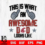Washington State Cougars Awesome Dad Looks like Svg Eps Dxf Png File, Digital Download, Instant Download