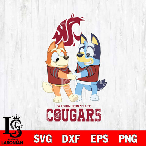 Washington State Cougars Bluey Chilli Dance Svg Eps Dxf Png File, Digital Download, Instant Download