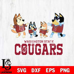 Washington State Cougars Bluey Dance Squats Svg Eps Dxf Png File, Digital Download, Instant Download