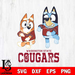 Washington State Cougars Bluey with Chilli Dance Svg Eps Dxf Png File, Digital Download, Instant Download