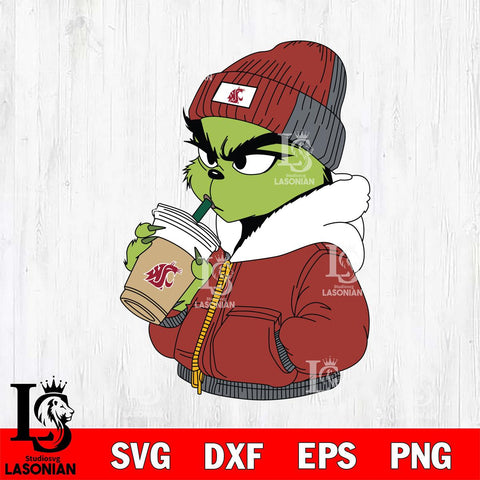 Washington State Cougars Boujee Grinch 6 Svg Eps Dxf Png File, Digital Download, Instant Download