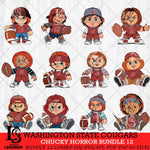Washington State Cougars Chucky Horror Bundle 12 SVG Eps Dxf Png File, Bundle NCAA svg, Digital Download, Instant Download