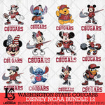 Washington State Cougars Disney NCAA Bundle Svg PNG 12 Svg Eps Dxf Png File, Digital Download