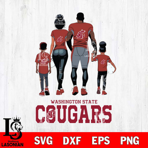 Washington State Cougars Family Love Rugby SVG DXF EPS PNG FILE,NCAA SVG, Father day Digital Download,Instant Download, Silhouette