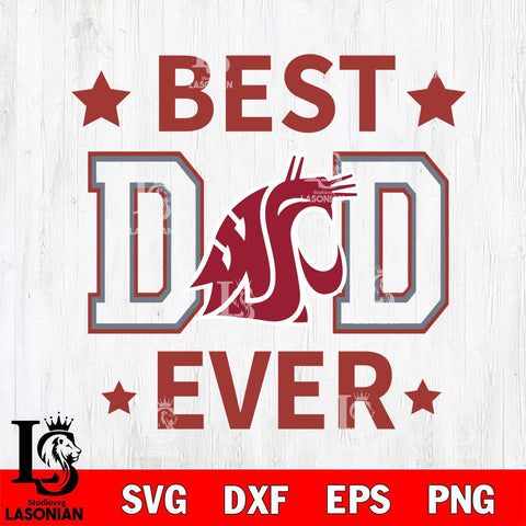 Washington State Cougars Father Day Best Dad Ever Svg Eps Dxf Png File, Digital Download, Instant Download