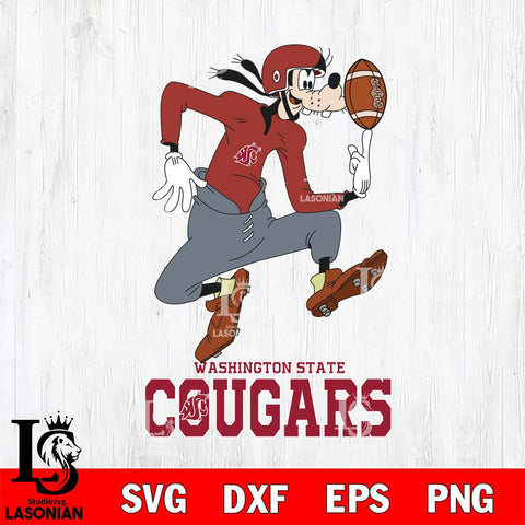 Washington State Cougars Goofy Circus Football SVG DXF EPS PNG FILE,NCAA svg ,Football Digital Download,Instant Download, Silhouette
