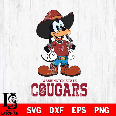 Washington State Cougars Goofy Cowboy Sport SVG DXF EPS PNG FILE,NCAA svg ,Football Digital Download,Instant Download, Silhouette