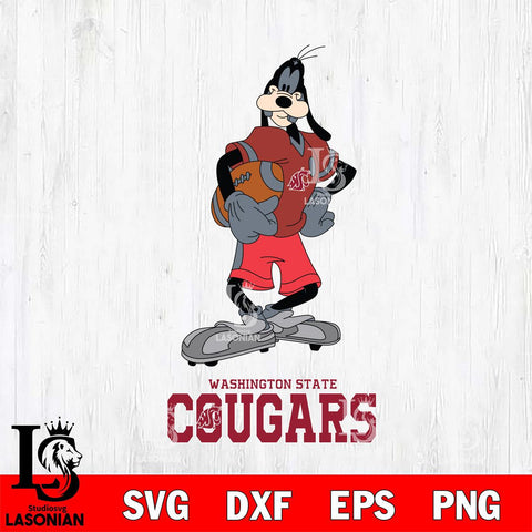 Washington State Cougars Goofy Player SVG DXF EPS PNG FILE,NCAA svg ,Football Digital Download,Instant Download, Silhouette