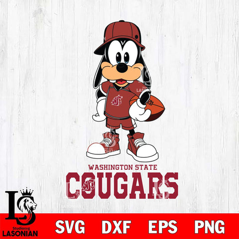 Washington State Cougars Goofy rugby SVG DXF EPS PNG FILE,NCAA svg ,Football Digital Download,Instant Download, Silhouette
