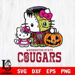 Washington State Cougars Hello Kitty Horror 10 Svg Eps Dxf Png File, Digital Download