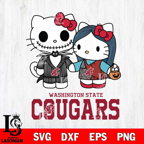Washington State Cougars Hello Kitty Horror 11 Svg Eps Dxf Png File, Digital Download