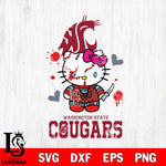 Washington State Cougars Hello Kitty Horror 2 Svg Eps Dxf Png File, Digital Download