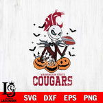 Washington State Cougars Jack Skellington 2 halloween Svg Eps Dxf Png File, NCAA svg, Digital Download, Instant Download