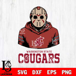 Washington State Cougars Jason Voorhees 4 Svg Eps Dxf Png File, Digital Download