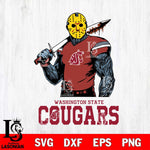 Washington State Cougars Jason Voorhees 7 Svg Eps Dxf Png File, Digital Download