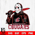 Washington State Cougars Jason Voorhees Horror 12 Svg Eps Dxf Png File, NCAA svg, Digital Download, Instant Download