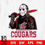 Washington State Cougars Jason Voorhees Horror Halloween Svg Eps Dxf Png File, NCAA svg, Digital Download, Instant Download