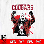 Washington State Cougars Jason Voorhees Horror Halloween 3 Svg Eps Dxf Png File, NCAA svg, Digital Download, Instant Download