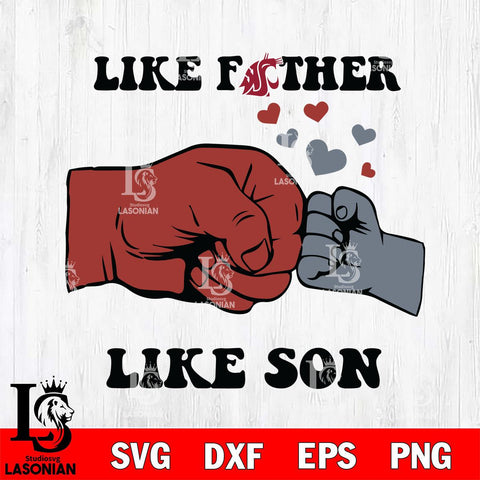 Washington State Cougars Like Father Like Son Svg Eps Dxf Png File, Digital Download, Instant Download