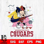 Washington State Cougars Minnie Mouse Dancing SVG DXF EPS PNG FILE, NCAA File Cut,Digital Download,Instant Download