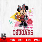 Washington State Cougars Minnie Mouse Sport SVG DXF EPS PNG FILE, NCAA File Cut,Digital Download,Instant Download