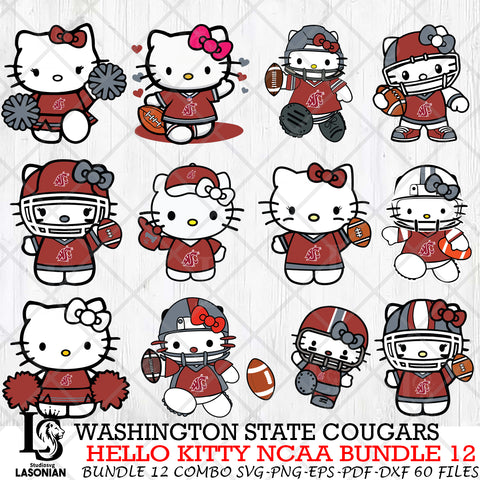 Washington State Cougars NCAA Bundle 12 Svg Eps Dxf Png File, NCAA svg, Digital Download, Instant Download