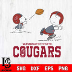 Washington State Cougars Peanuts play football SVG DXF EPS PNG FILE,Snoopy File Cut, NCAA Digital Download,Instant Download,Christmas Silhouette