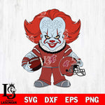 Washington State Cougars Pennywise Horror Sport Svg Eps Dxf Png File, Digital Download