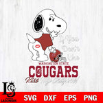 Washington State Cougars Snoopy If you dont like kiss SVG DXF EPS PNG FILE,Snoopy File Cut, NCAA Digital Download,Instant Download,Christmas Silhouette
