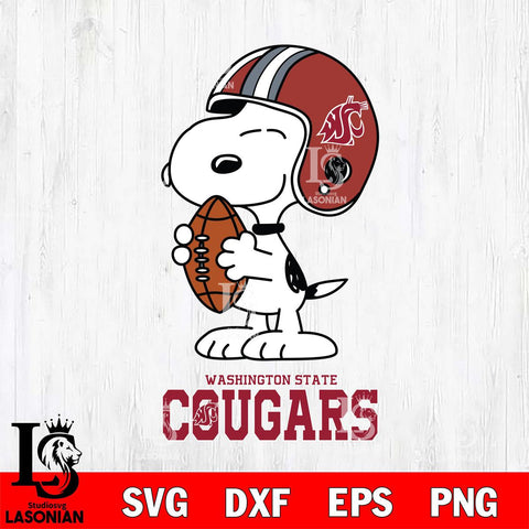 Washington State Cougars Snoopy Rugby Svg Eps Dxf Png File, NCAA svg , Digital Download , Instant Download, Cricut File