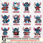 Washington State Cougars Stitch Horror Bundle 12 SVG Svg Eps Dxf Png File, NCAA svg, Digital Download, Instant Download