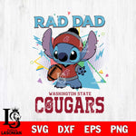 Washington State Cougars Stitch Rad Dad SVG DXF EPS PNG FILE, NCAA File Cut,Digital Download,Instant Download