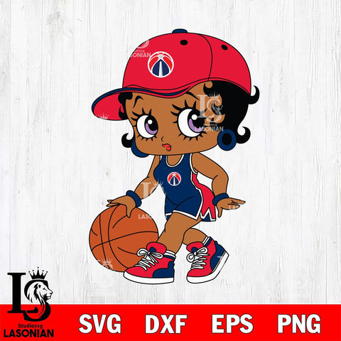 Washington Wizards Betty Boop NBA 5 Svg Eps Dxf Png File, NBA svg, Digital Download, Instant Download