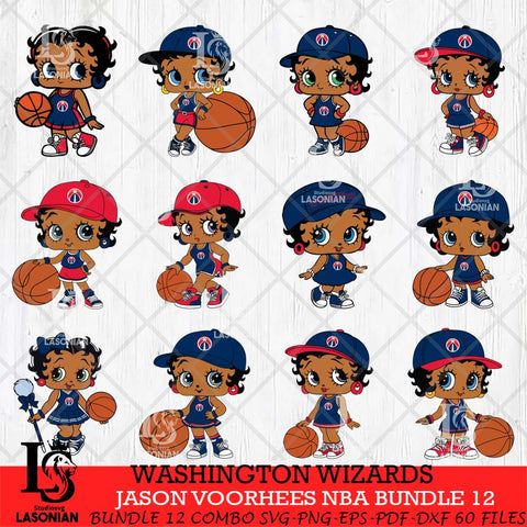 Washington Wizards Betty Boop NBA Bundle 12 SVG Svg Eps Dxf Png File,Bundle NBA svg, Digital Download, Instant Download