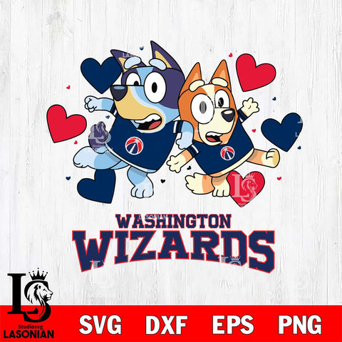 Washington Wizards Bluey & Bingo 10 Svg Eps Dxf Png File, NBA svg, Digital Download, Instant Download